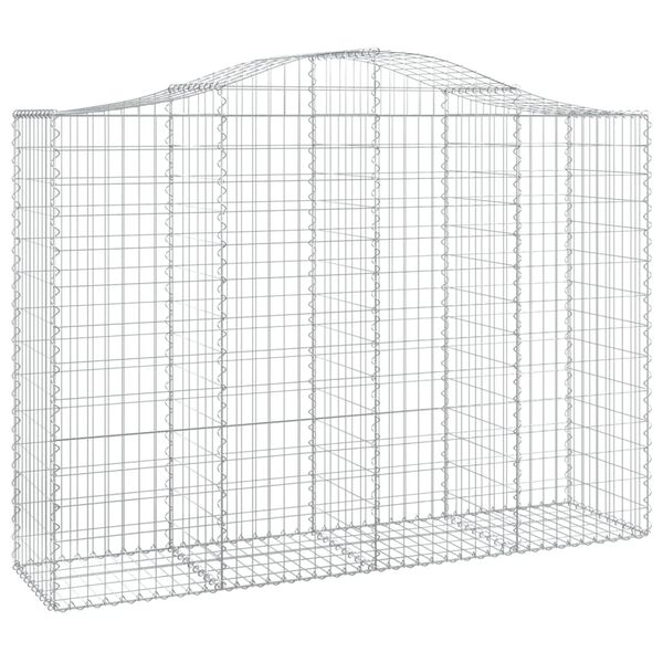 vidaXL Cestos gabi&atilde;o arqueados 11 pcs 200x50x140/160 ferro galvanizado