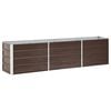 vidaXL Canteiro elevado de jardim a&ccedil;o galvanizado 240x40x45cm castanho