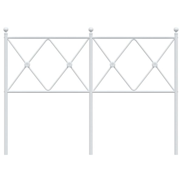 vidaXL Cabeceira de substitui&ccedil;&atilde;o 120 cm metal branco