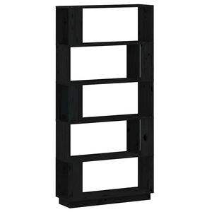 vidaXL Estante/divis&oacute;ria 80x25x163,5 cm pinho maci&ccedil;o preto