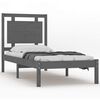vidaXL Estrutura de cama 100x200 cm madeira maci&ccedil;a cinzento
