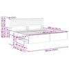 vidaXL Estrutura da Cama Branco 200 x 200 cm Madeira de Engenharia