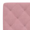 vidaXL Estrutura de cama sem colch&atilde;o 90x200 cm veludo rosa