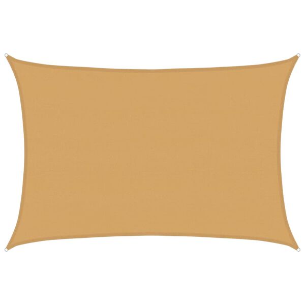 vidaXL Para-sol estilo vela retangular 160 g/m&sup2; 5x6 m PEAD areia