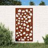 vidaXL Decora&ccedil;&atilde;o p/ muro jardim 105x55 cm a&ccedil;o corten design folha &aacute;cer