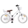 vidaXL Bicicleta Infantil 18 Polegadas para 5-7 anos Branco