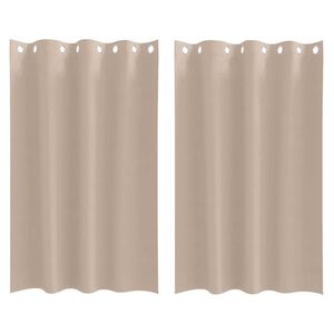 vidaXL Cortinas Blackout com Argolas 2 pcs Cinzento-acastanhado