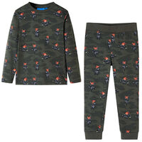 Pijama de manga comprida para criança cor caqui 92