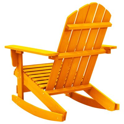 vidaXL Cadeira Adirondack de baloiçar p/ jardim abeto maciço laranja