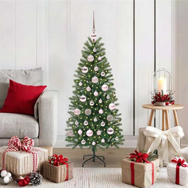vidaXL &Aacute;rvore de Natal Artificial com 150 LEDs Verde 120 cm PE e PVC