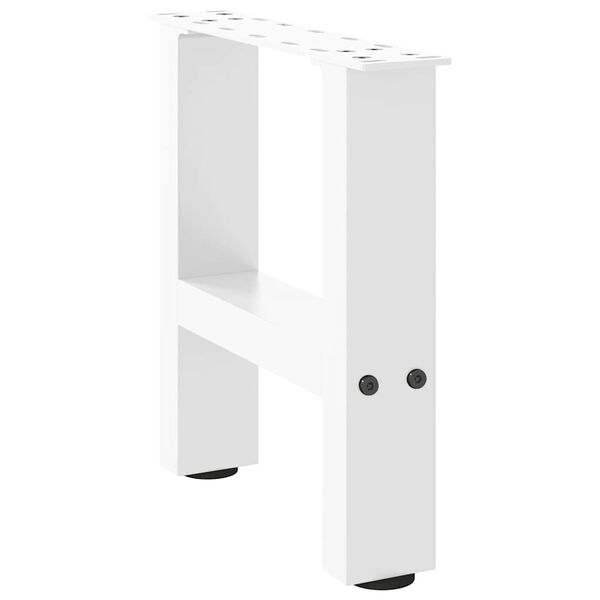 vidaXL P&eacute;s para mesa de centro , brancos, 2 pe&ccedil;as, 40x (30-31) cm, a&ccedil;o