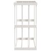 vidaXL Suporte de lenha p/ exterior 108x52x106 cm pinho maciço branco