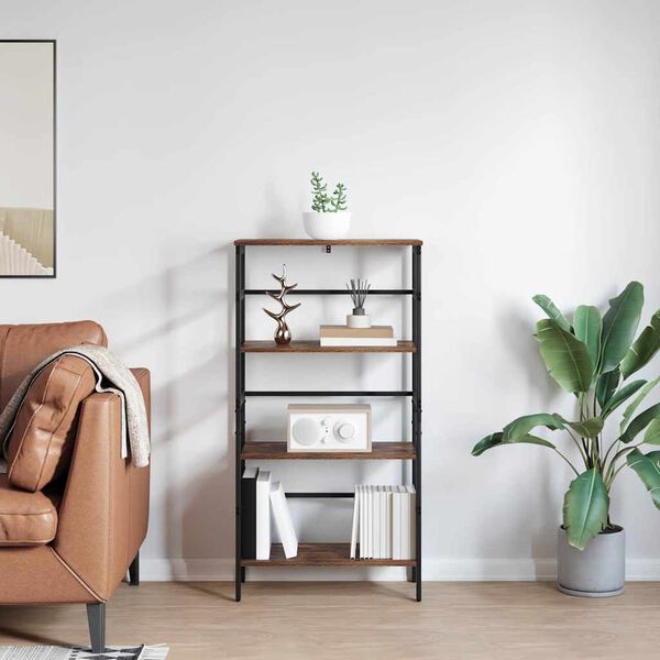 vidaXL Estante Carvalho Defumado 60 x 29,5 x 115 cm Madeira processada