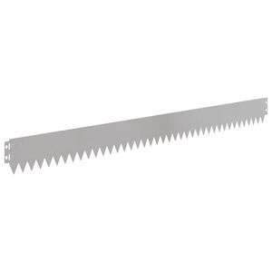vidaXL Acabamento para Gramado 10 pcs 103 x 10 cm A&ccedil;o Prateado