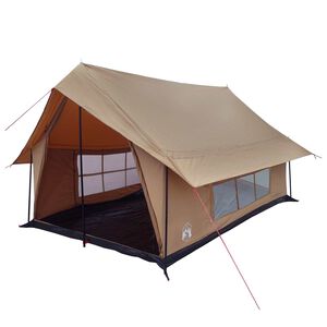 vidaXL Barraca Cabana Castanho 340 x 246 x 210 cm Polialgod&atilde;o