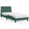 vidaXL Cama com colch&atilde;o Hanko 80x200 cm veludo verde-escuro