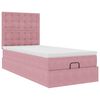 moldura de cama otomana vidaXL com colch&otilde;es rosa 100x200cm veludo