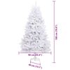 vidaXL &Aacute;rvore de Natal Articulada Artificial Branco 180 cm PVC e A&ccedil;o