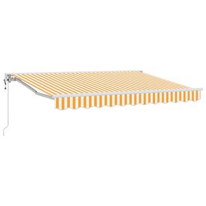 vidaXL Toldo Retr&aacute;til El&eacute;trico Amarelo 3 x 2,5 m