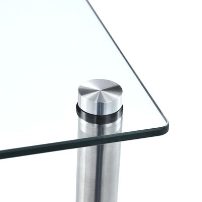 vidaXL Estante 5 prateleiras 40x40x130 cm vidro temperado transparente