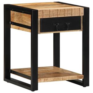vidaXL Mesa de apoio 40x40x50 cm madeira de mangueira &aacute;spera maci&ccedil;a