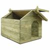vidaXL Casota para cão com telhado de abrir pinho impregnado
