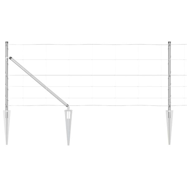 vidaXL Poste de Cerca Galvanizado 100 x 0,8 m A&ccedil;o