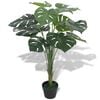 vidaXL Planta costela-de-ad&atilde;o artificial com vaso 70 cm verde