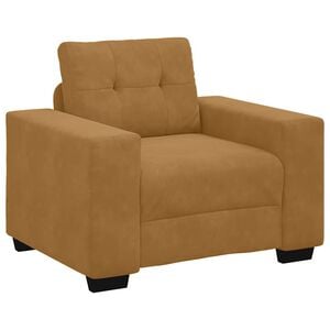 vidaXL Poltrona de veludo marrom 100x78x80 cm