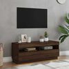 vidaXL M&oacute;vel de TV com luzes LED 100x35x40 cm cor carvalho castanho