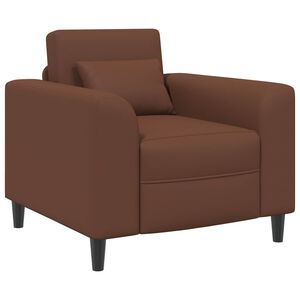 vidaXL poltrona Castanho Couro Sint&eacute;tico
