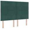 vidaXL Cama Box com colch&atilde;o Verde Escuro 140 x 190 cm Veludo