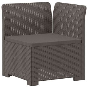 vidaXL Sof&aacute; de Jardim 1 Lugar Look Rattan PP Cinzento-claro