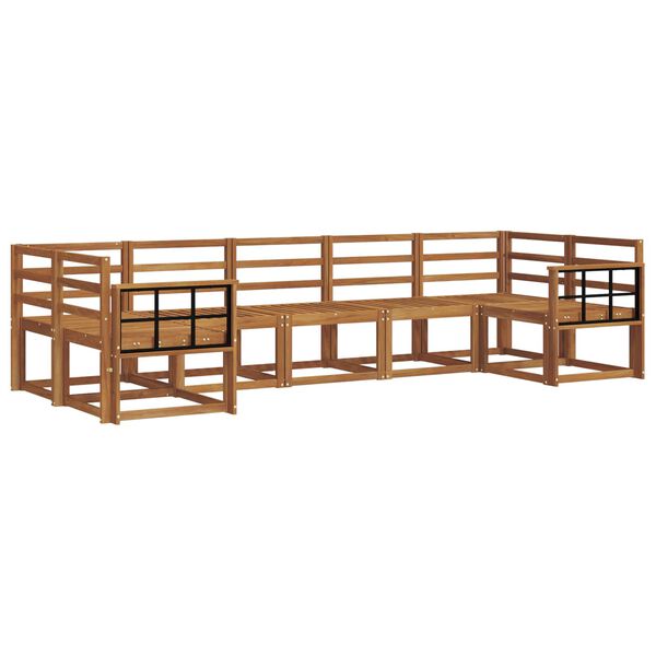 vidaXL Conjunto de Sof&aacute;s para Exterior 7 pcs Natural