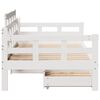 vidaXL Sof&aacute;-cama c/ gavetas 90x190 cm madeira de pinho maci&ccedil;a branco