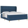 vidaXL Cama Box Springs com Colch&atilde;o Cinza Escuro 90x190 cm Azul tecido