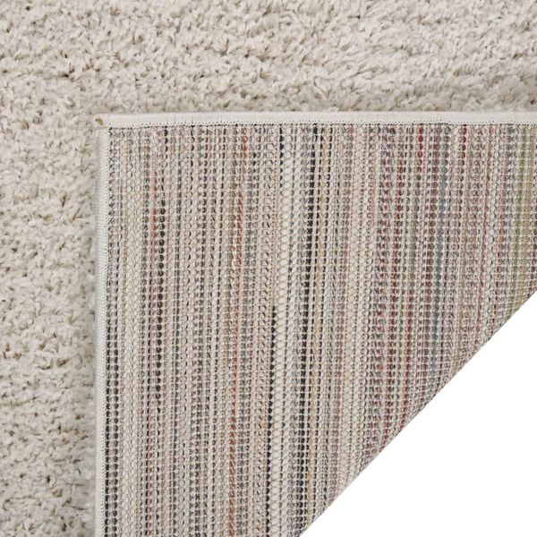vidaXL Tapete shaggy de pelo alto 120x170 cm cor creme
