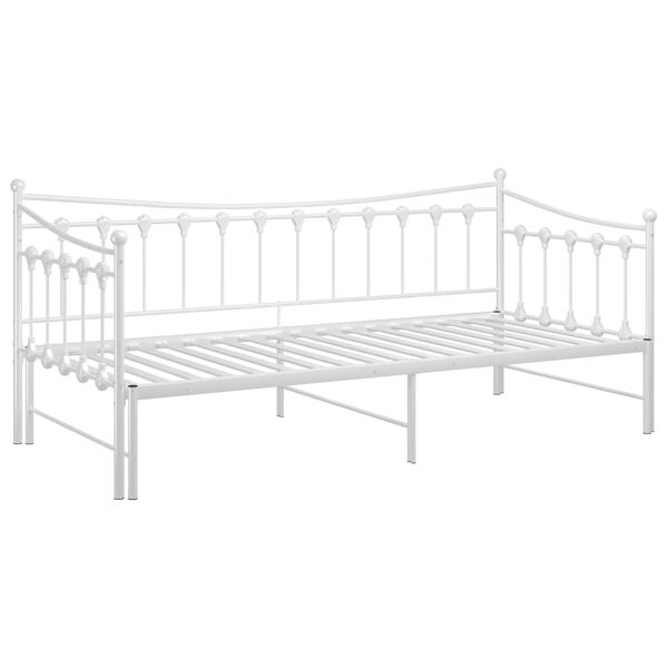vidaXL Estrutura sofá-cama de puxar 90x200 cm metal branco