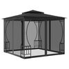 vidaXL Gazebo com redes 300x300x265 cm antracite