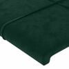 vidaXL Cabeceira de cama veludo 80x5x78/88 cm verde-escuro
