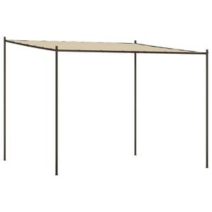 vidaXL Gazebo 3x3 m 180 g/m&sup2; tecido e a&ccedil;o bege