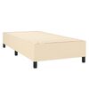 vidaXL Cama com molas/colch&atilde;o 90x190 cm tecido cor creme