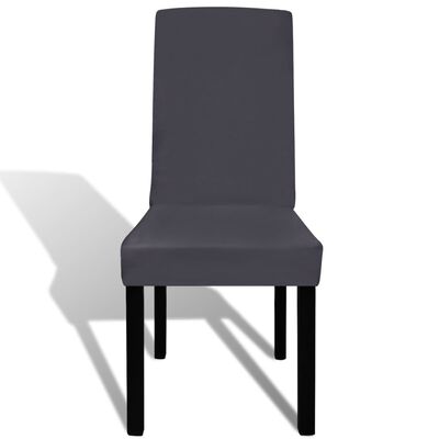 vidaXL Capa extensível para cadeira 6 pcs antracite