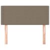 vidaXL Cabeceira de cama tecido 80x5x78/88 cm cinzento-acastanhado