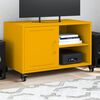 vidaXL Móvel de TV 68x39x43,5 cm aço amarelo mostarda