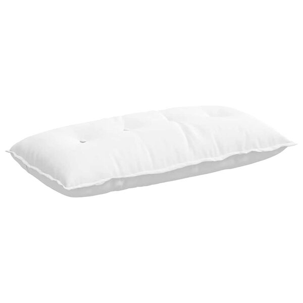 vidaXL Travesseiro para Costas Branco 100 x 19 x 50 cm tecido