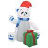 vidaXL Urso polar insufl&aacute;vel de Natal LED interior/exterior 1,8 m