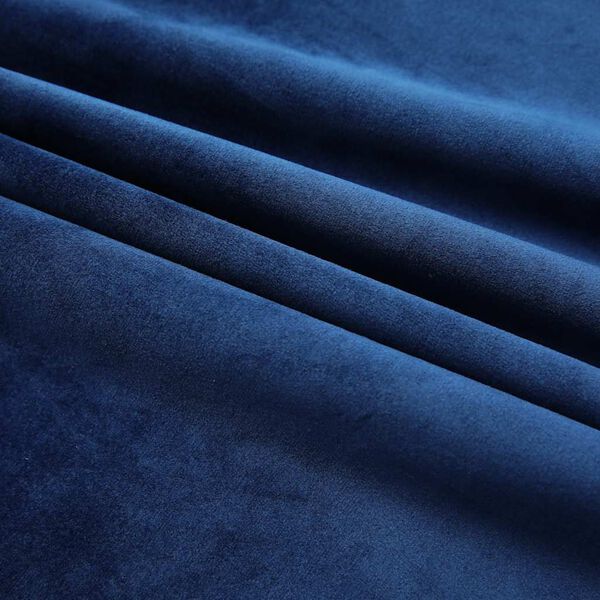 vidaXL Cortinas blackout c/ ganchos 2 pcs 140x225cm veludo azul escuro