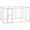 vidaXL Canil de exterior 7,26 m&sup2; a&ccedil;o galvanizado