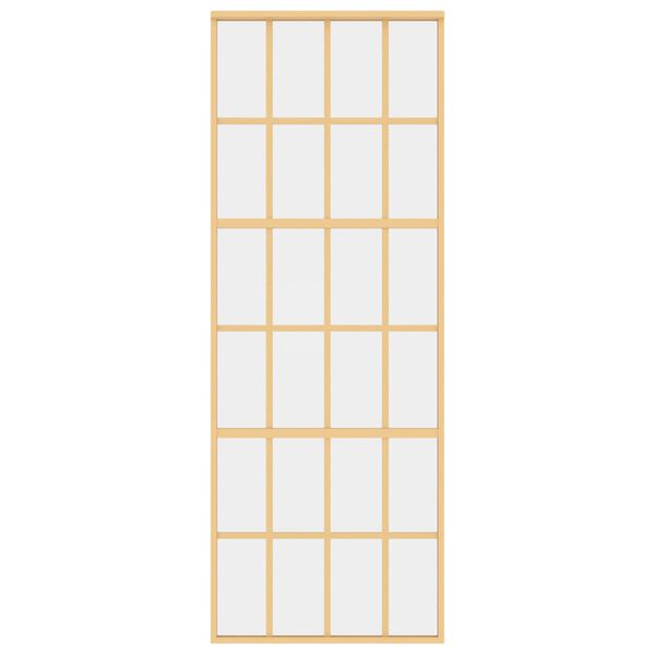 vidaXL Porta deslizante 76x205 cm vidro ESG/alumínio dourado